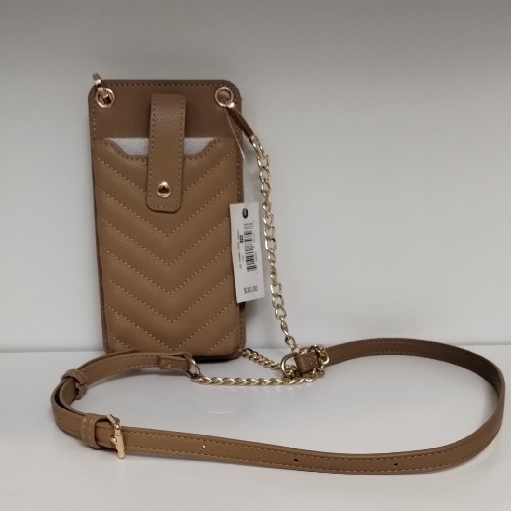 Ophelia & Co. Brown Crossbody Bag with Gold Chain